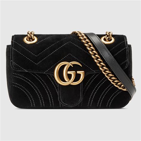 gucci velvet marmont bag mini